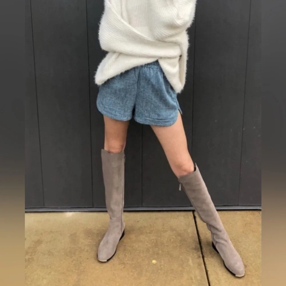 Like New Cole Haan Beige Suede Over the Knee Boots
